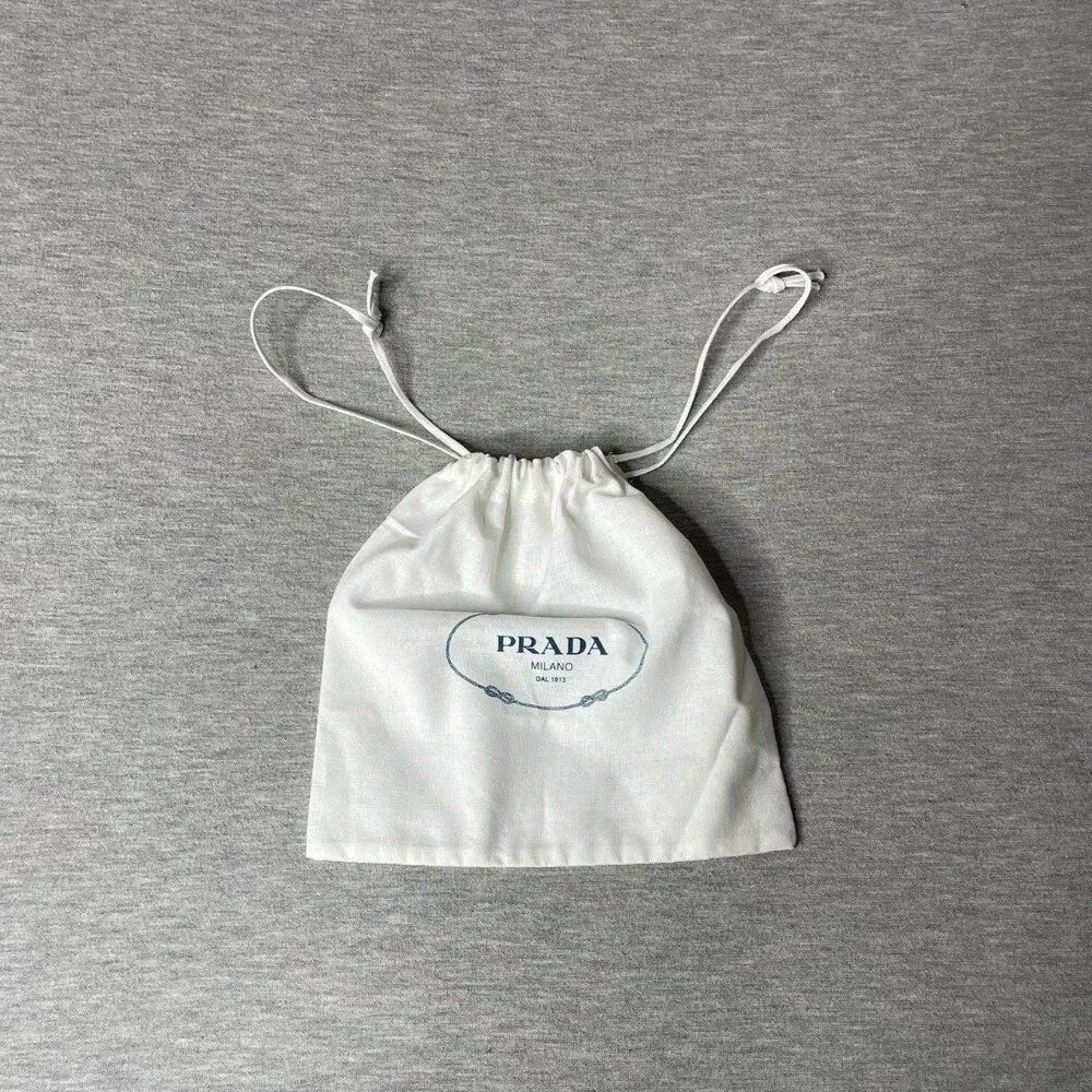 Prada Authentic Drawstring Gift & Dust Pouch Bag H7” x L7”